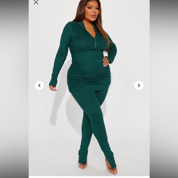 Fashion Nova Pants - Legging Set (Deep Love Legging Set - Hunter)